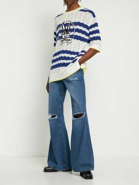 NEW EGONLAB Men’s Cotton Bunny Knit Short-Sleeve Sweater